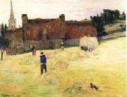 Paul Gauguin Hay-Making in Brittany oil painting artist